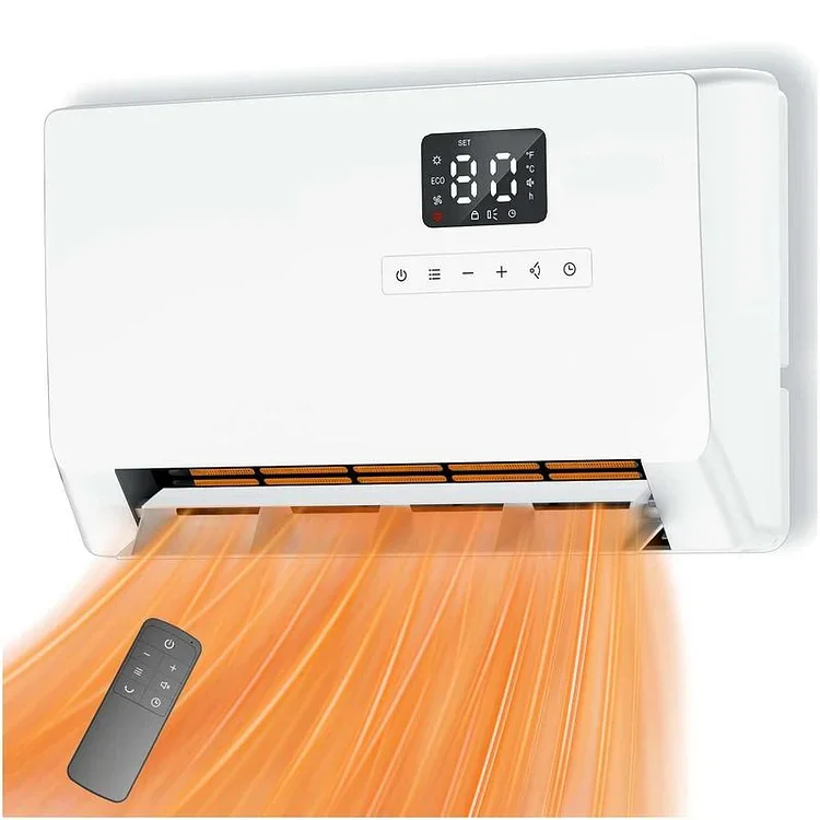 😱Limited Stock-Today Only $29.99🎁Smart Wall Heater, 1500W Fast Heating Electric Space Heater for Indoor Use, Wall Mounted Panel Heater with Oscillation Modes, 24-Hour Timer Overheat Protection for Bedroom, Bathroom, Office
