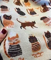 High-end Double-sided Cashmere Scarf for Women, Thick and Warm Winter Shawl, Retro Cute Cat Artistic Style Warm Item