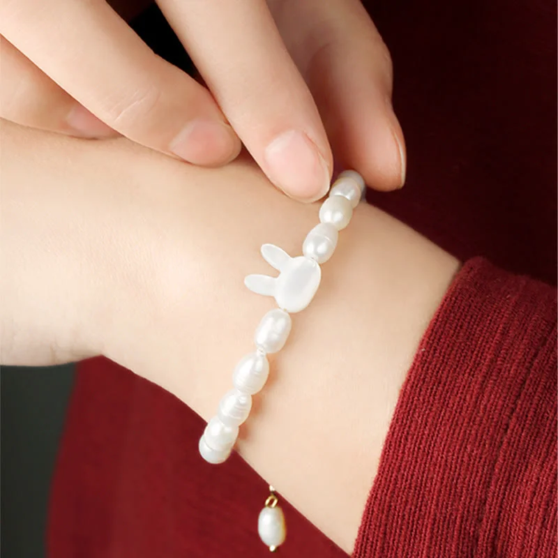 Natural Pearl Cute Rabbit Sincerity Bracelet