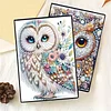 2pcs Owl Partial DIY 50 Pages A5 Diamond Painting Notebook for Study Drawing