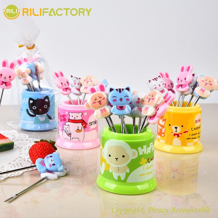 Cartoon Pattern Fruit Fork Rilifactory