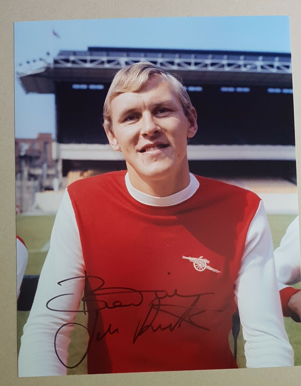 John Roberts hand-signed 10x8 Photo Poster painting pictured playing for Arsenal