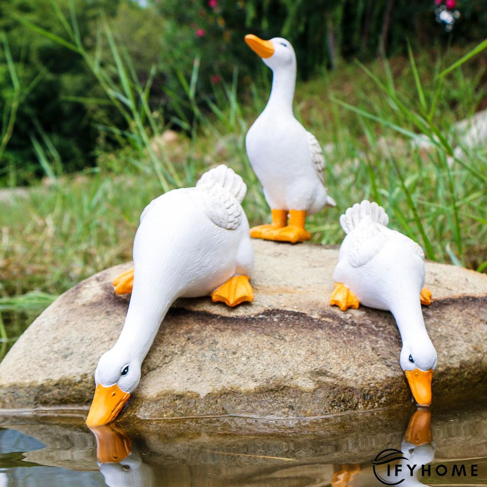 Duck Figurine Waterproof Resin Garden Ornaments | IFYHOME