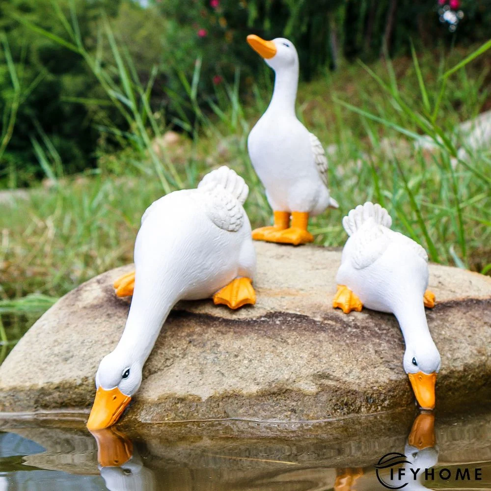Duck Figurine Waterproof Resin Garden Ornaments | IFYHOME