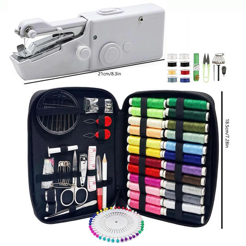 Product Introduction of Portable Electric Sewing Machine with Storage Bag. 1 Set Handheld Sewing Machine with Accessories. DIY Sewing Tool for Home Use 1