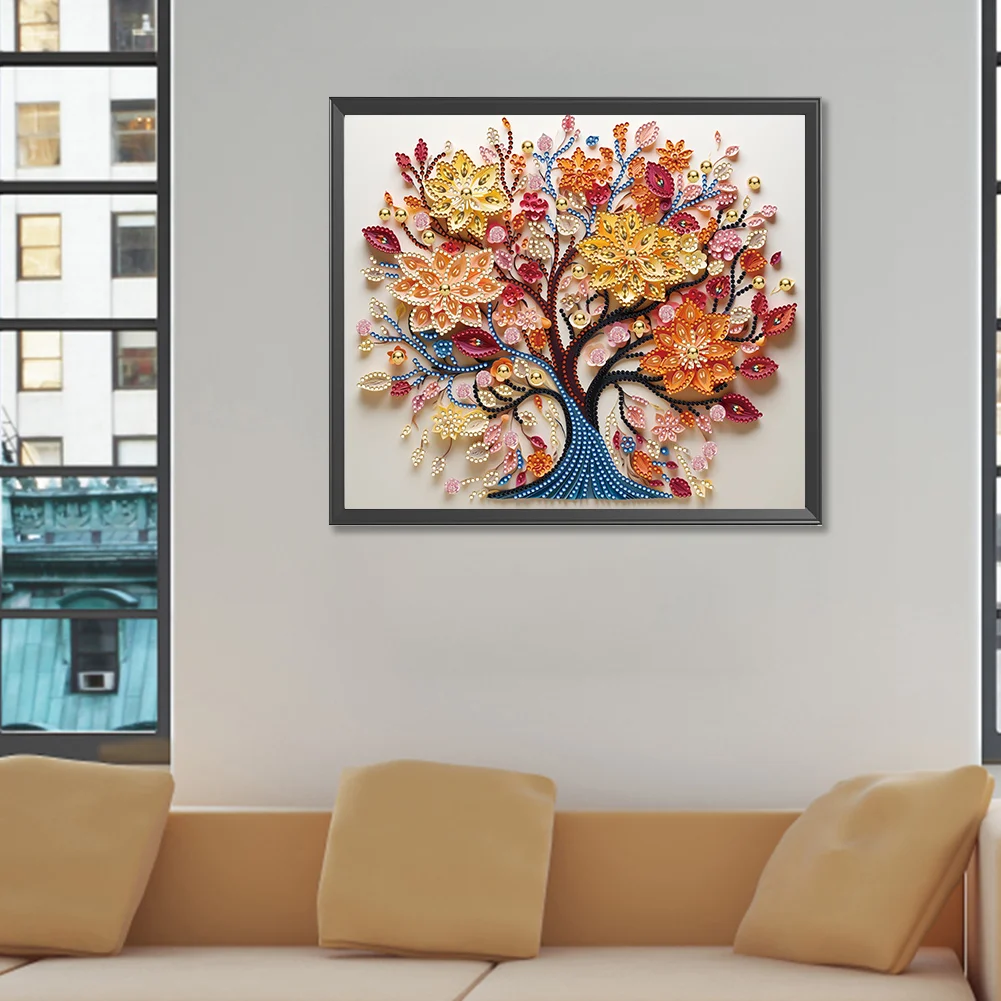 Diamond Painting - Partial Special Shaped Drill - Tree(Canvas|35*30cm)