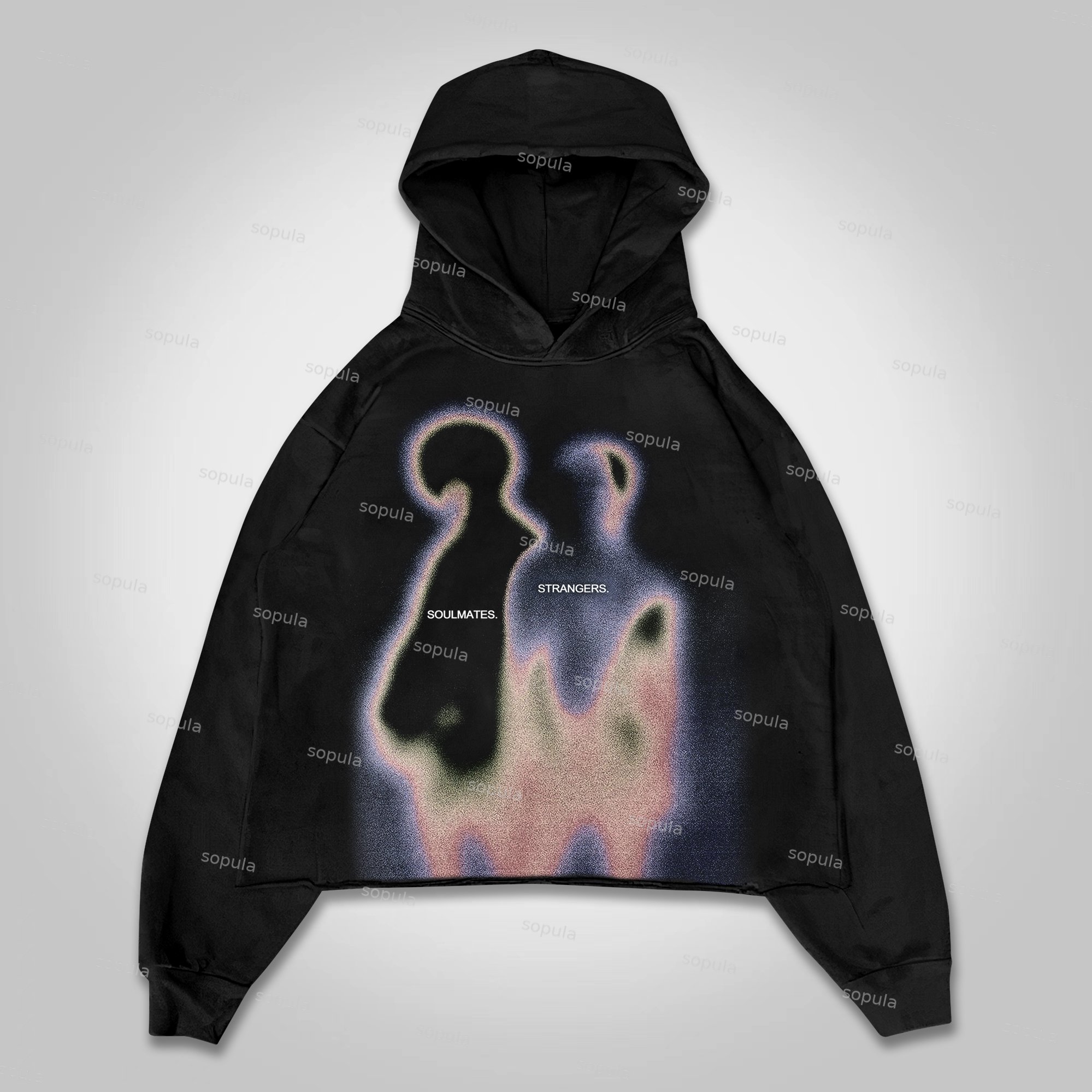 Sopula Street Portraits Soulmates Strangers Prints Pocketless Hoodie