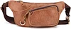 BAIGIO Gürteltasche Leder Herren Hüfttasche Vintage Retro Bauchtasche für Reise Alltagsleben (Braun)