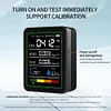 5 In 1 Formaldehyde Monitor with Holder Carbon Dioxide Detector USB Rechargeable TVOC Detector Temperature Humidity Home Air Quality Monitor