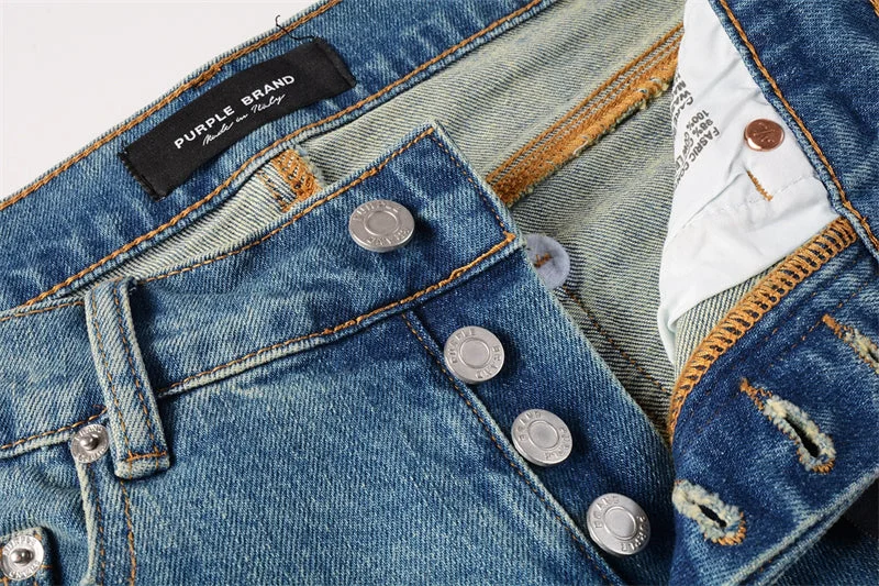 Purple Fashion Jeans 9073