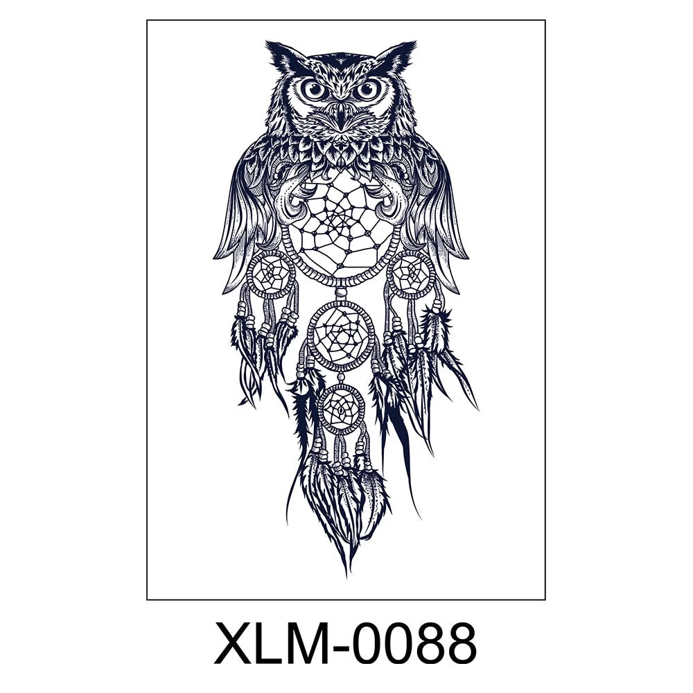 Semi-permanent waterproof sweat plant lasting big picture tattoo flower arm non-reflective herbal juice tattoo sticker