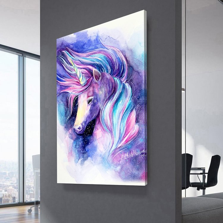 Color unicorn Canvas Wall Art