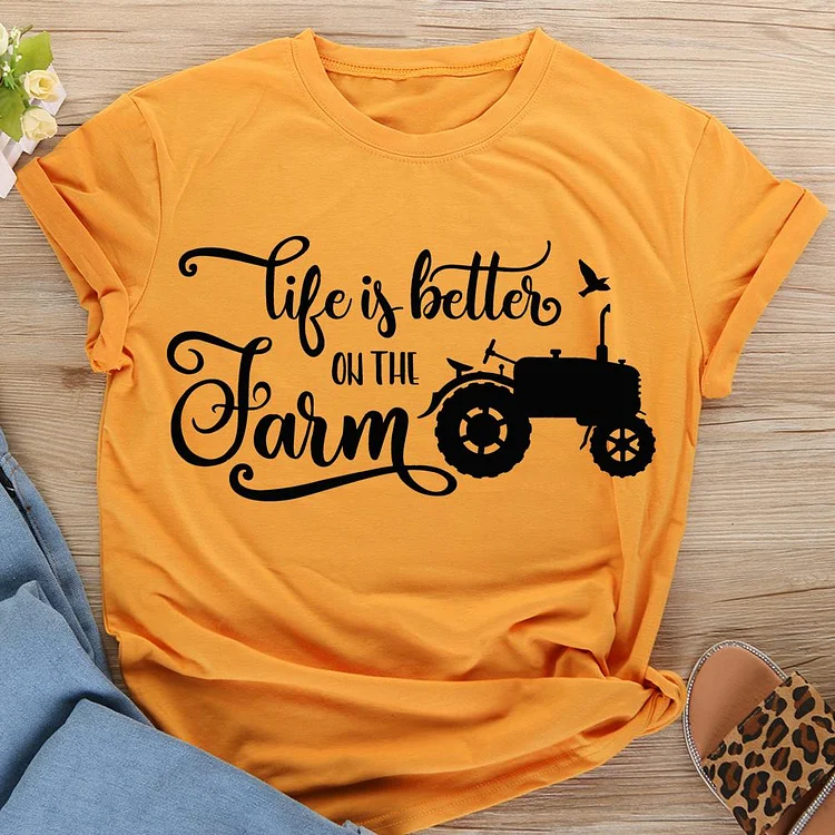 PSL - life is better on the farm village life T-shirt Tee -04259