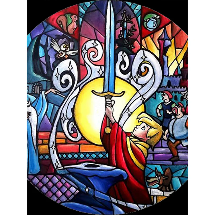 Prince With Sword 30*40CM (Canvas) Full Round Drill Diamond Painting gbfke