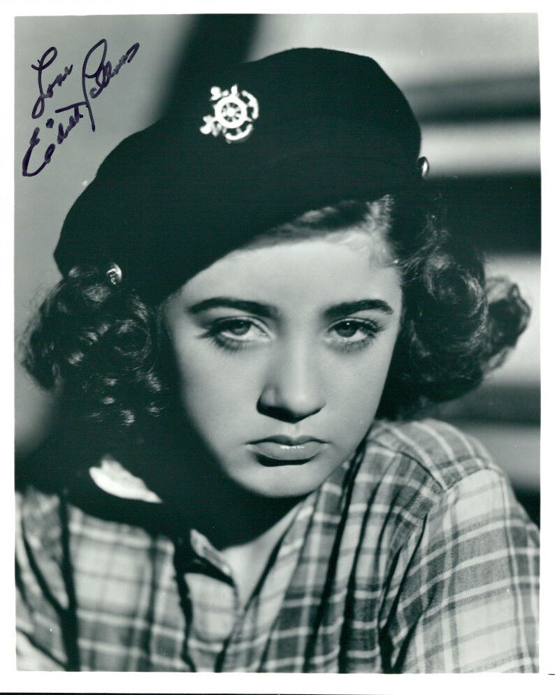 Edith Fellows signed 8x10 Photo Poster painting COA