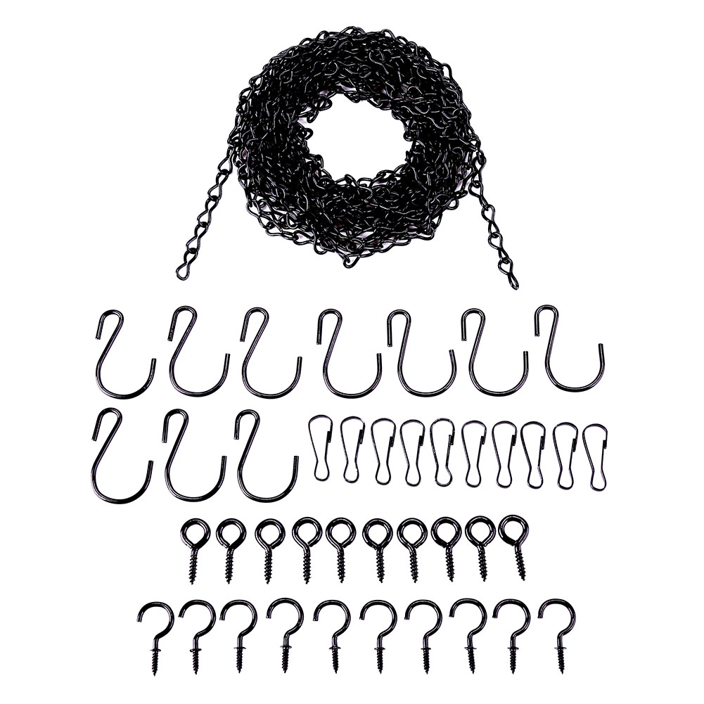 

197 inch Hanging Chains Set with S Screw Hooks for Flower Pot Ornaments, 501 Original