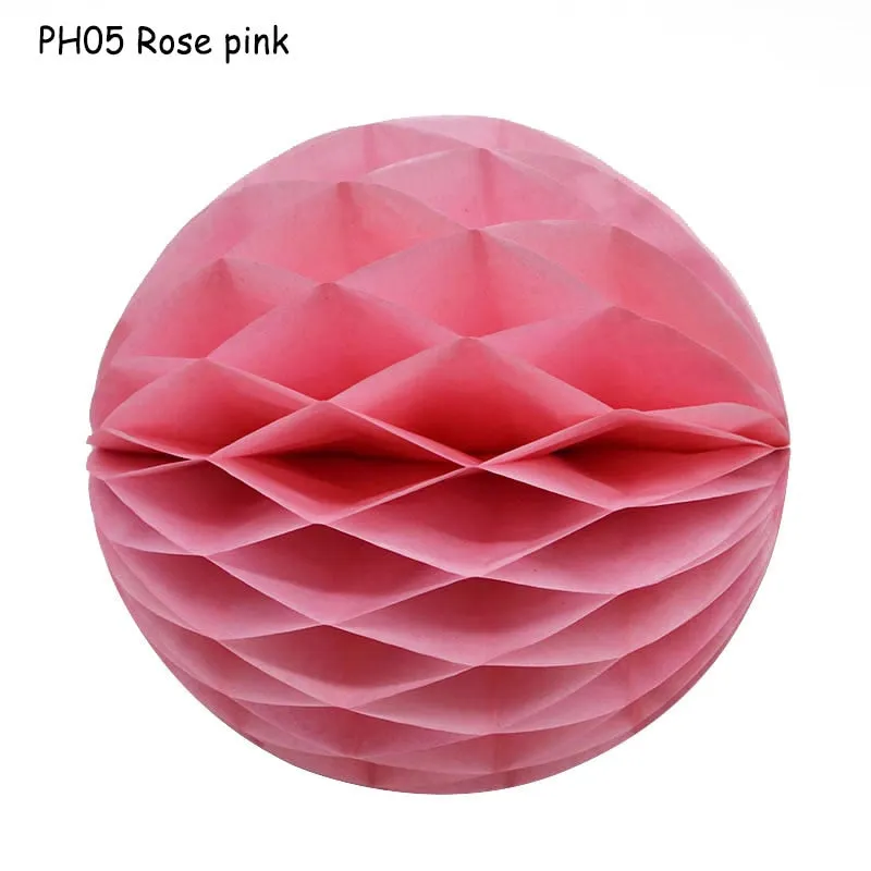 1Pcs 2 -12 Chinese Round Hanging Paper Honeycomb Flowers Balls Crafts Party Wedding Home DIY Decoration Paper Lantern Pompom