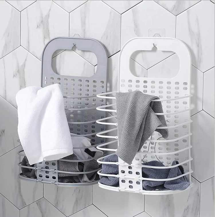 Wall-Mounted Folding Laundry Basket