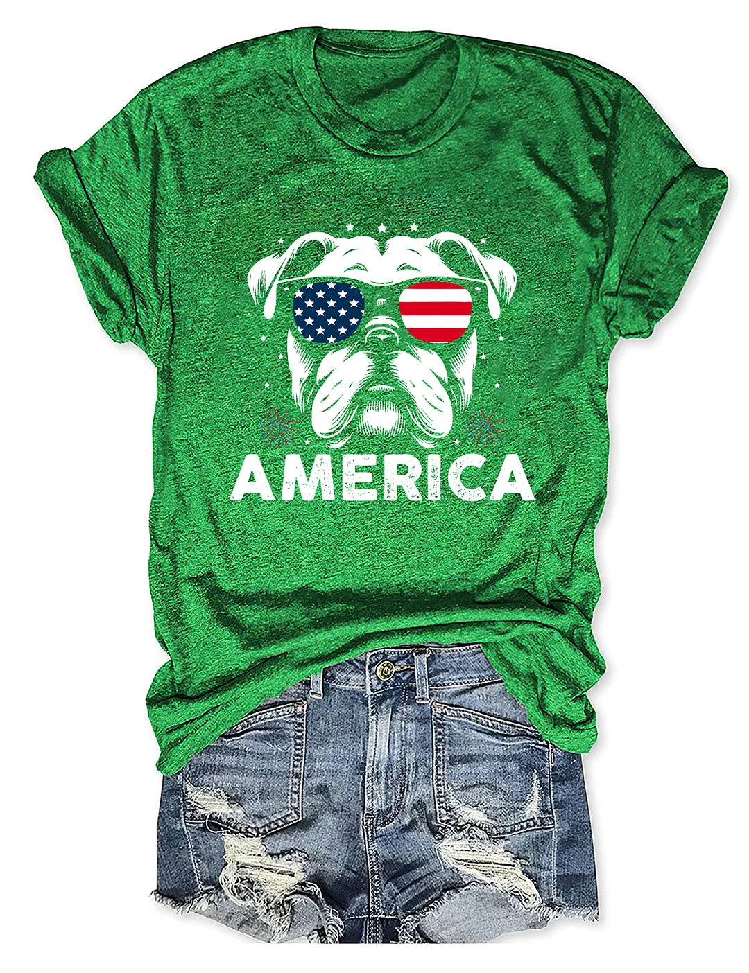 Bulldog America 4th Of July T-shirt