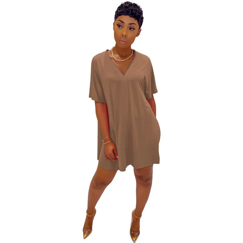 2020 Women Clothes Casual V Neck T Shirt Top and Shorts Set Streetwear Sexy Outfits for Women Suit Summer Short Two Piece Sets