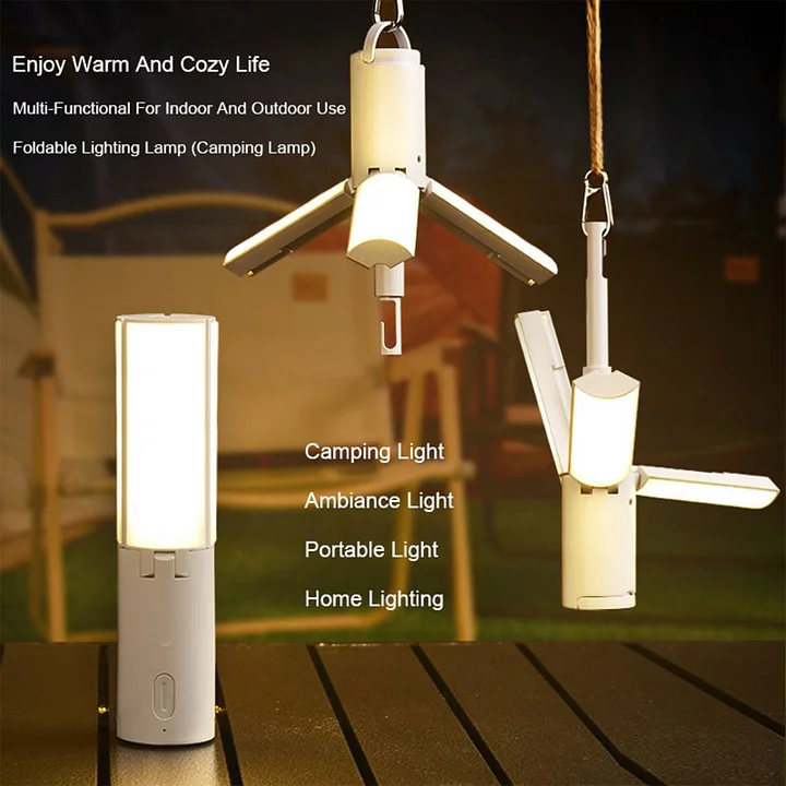 コリアグランドセール 2025 Folding LED Camping Lantern, USB Rechargeable Collapsible ライト・ランタン