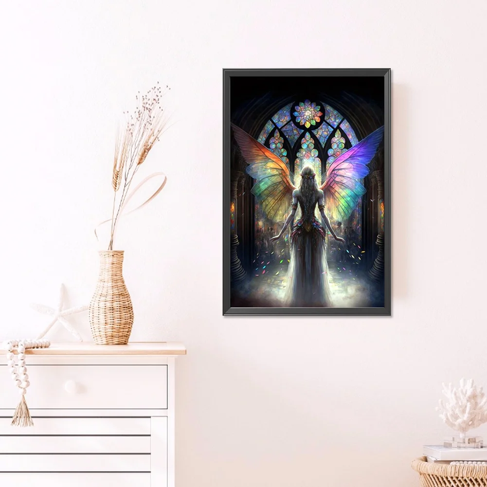 Partial AB Diamond Painting - Full Round Drill - Angel Girl(Canvas|45*65cm)