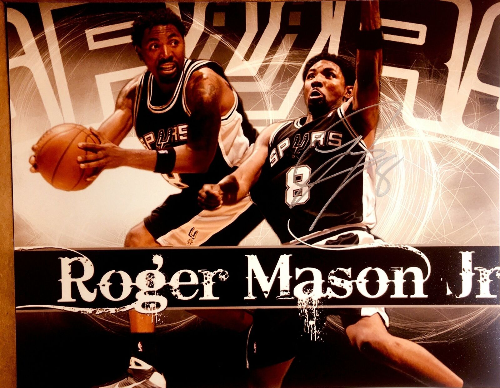 Roger Mason Jr. Signed 8x10 Photo Poster painting San Antonio Spurs Autograph Auto