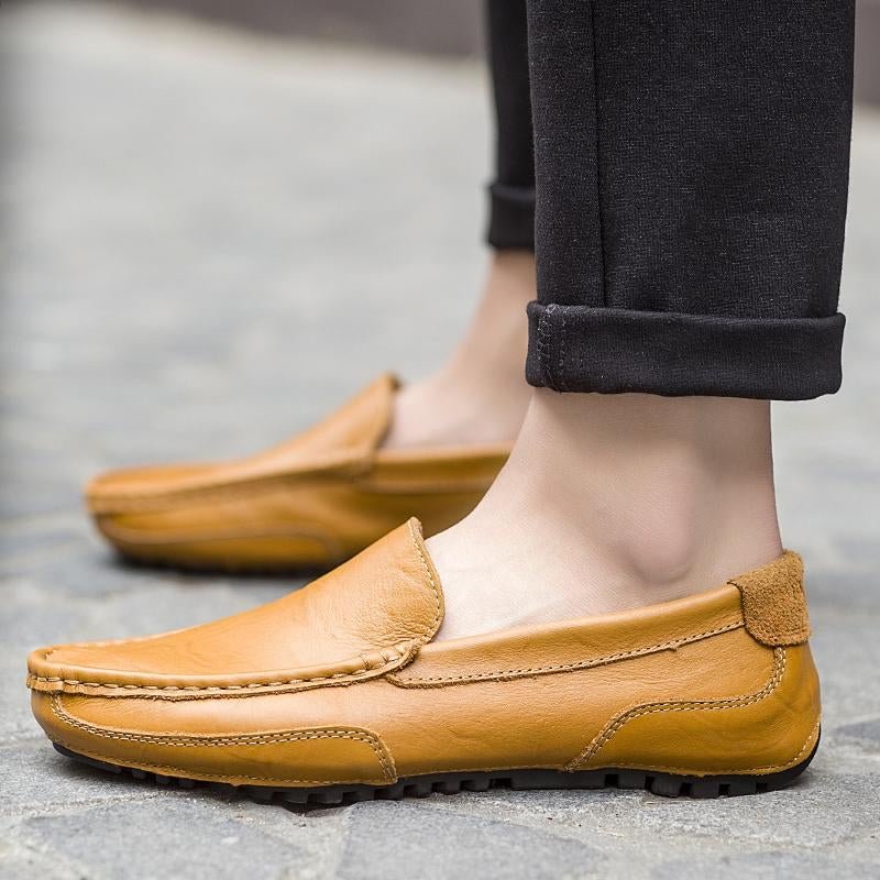 Men's Genuine Leather Loafer Casual Driving Shoes Moccasins Slip On Shoes