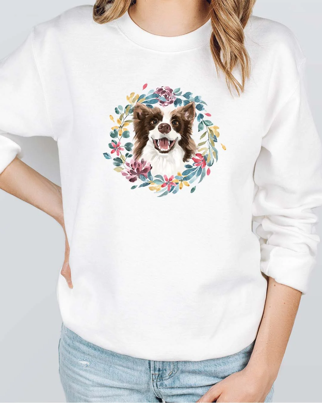 Custom Pet Portrait Unisex Sweater 
