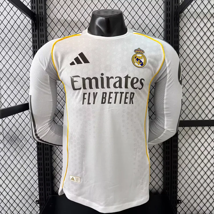 25/26 Real Madrid Home Long Sleeve Player Edition