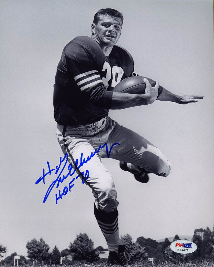 Hugh McElhenny SIGNED 8x10 Photo Poster painting +HOF 70 San Francisco 49ers PSA/DNA AUTOGRAPHED