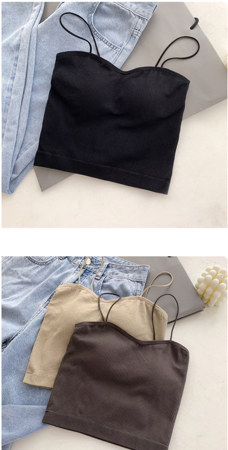 Ootddress Women Spaghetti Strap Tank Top Summer Casual Basic Sleeveless White Corset Top Streetwear Short Ribbed Knit Vest 2025
