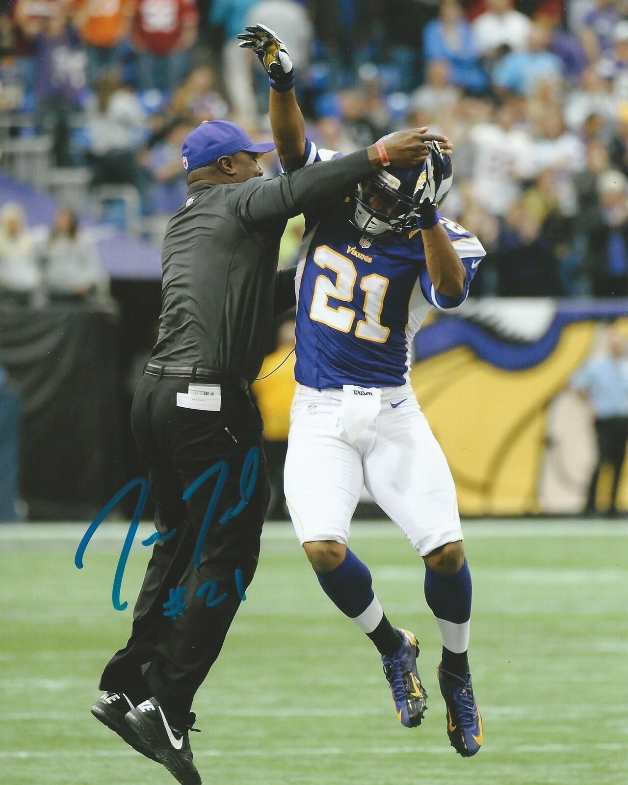 **GFA Minnesota Vikings *JOSH ROBINSON* Signed 8x10 Photo Poster painting J2 COA**