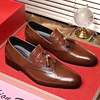 Slip-On Low-Cut Upper Round Toe Tassel Elegant Men's Dress Shoes -Dress Shoes