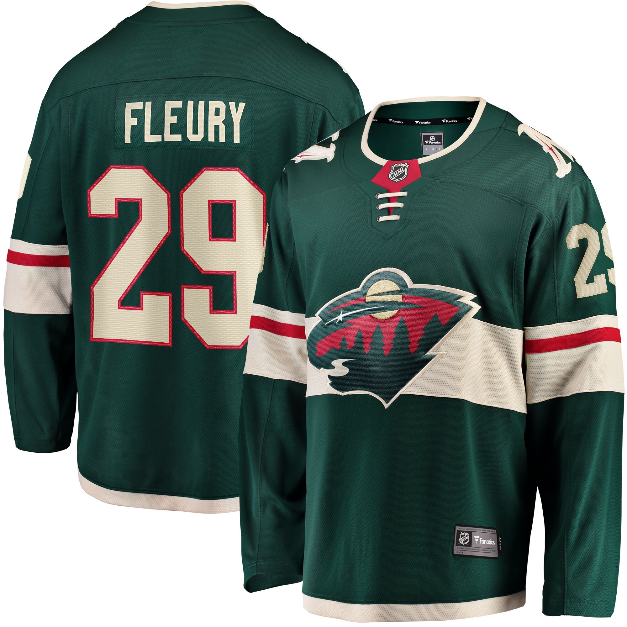 Marc-Andre Fleury Minnesota Wild Fanatics Home Breakaway   Jersey – Green mysite