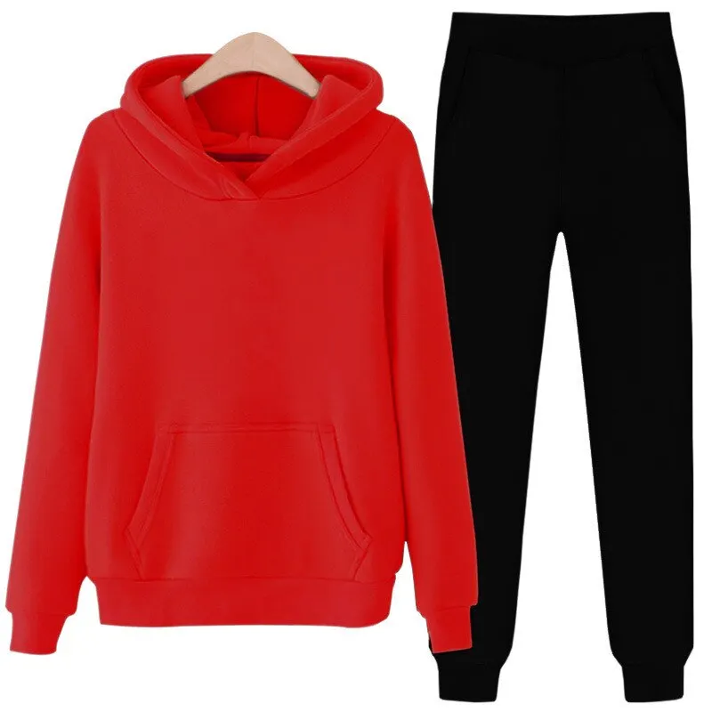 Yvlvol new Tracksuit women Sets Hoodies+Pants Two Piece Sets print Hooded Sweatshirt Outfit Sportswear Female Suit Clothing