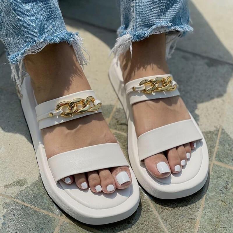 Women's Casual Chain Platform Heel Sandals