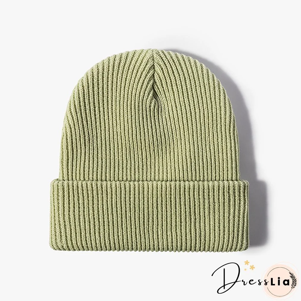 Basic Knitted Cold Hat For Autumn And Winter