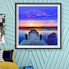 Diamond Painting-DIY Full Round Drill Seawater Sunrise