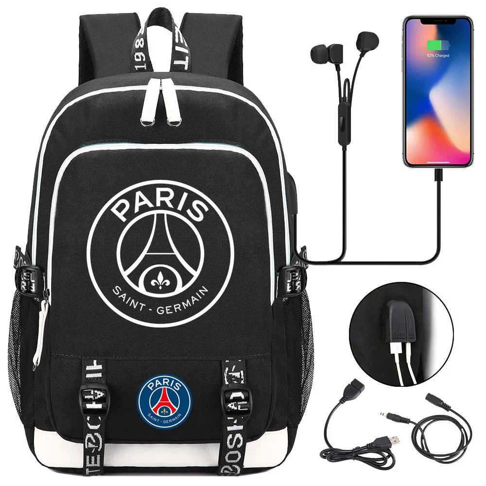 Buzzdaisy Get Your Little Messi Ready for School with our Lionel Messi Theme Backpack – Fits 15-inch Laptop, USB Charging Cable, and Ample Storage Space!