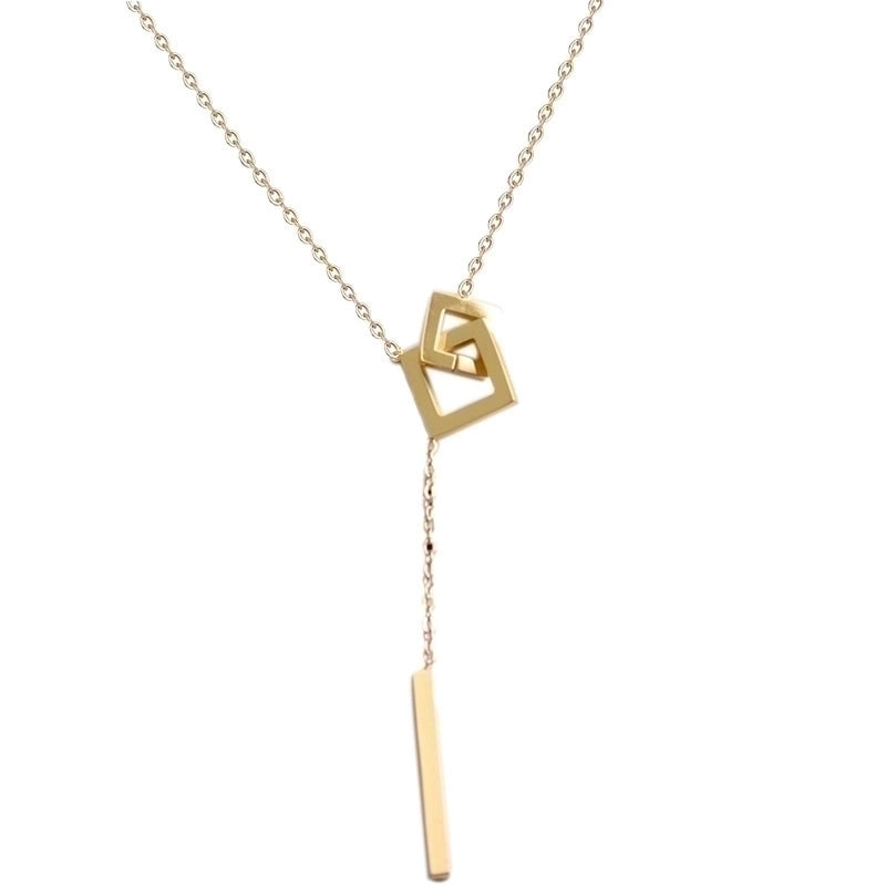 304 Stainless Steel 18K Gold Plated Minimalist Plating Geometric Necklace