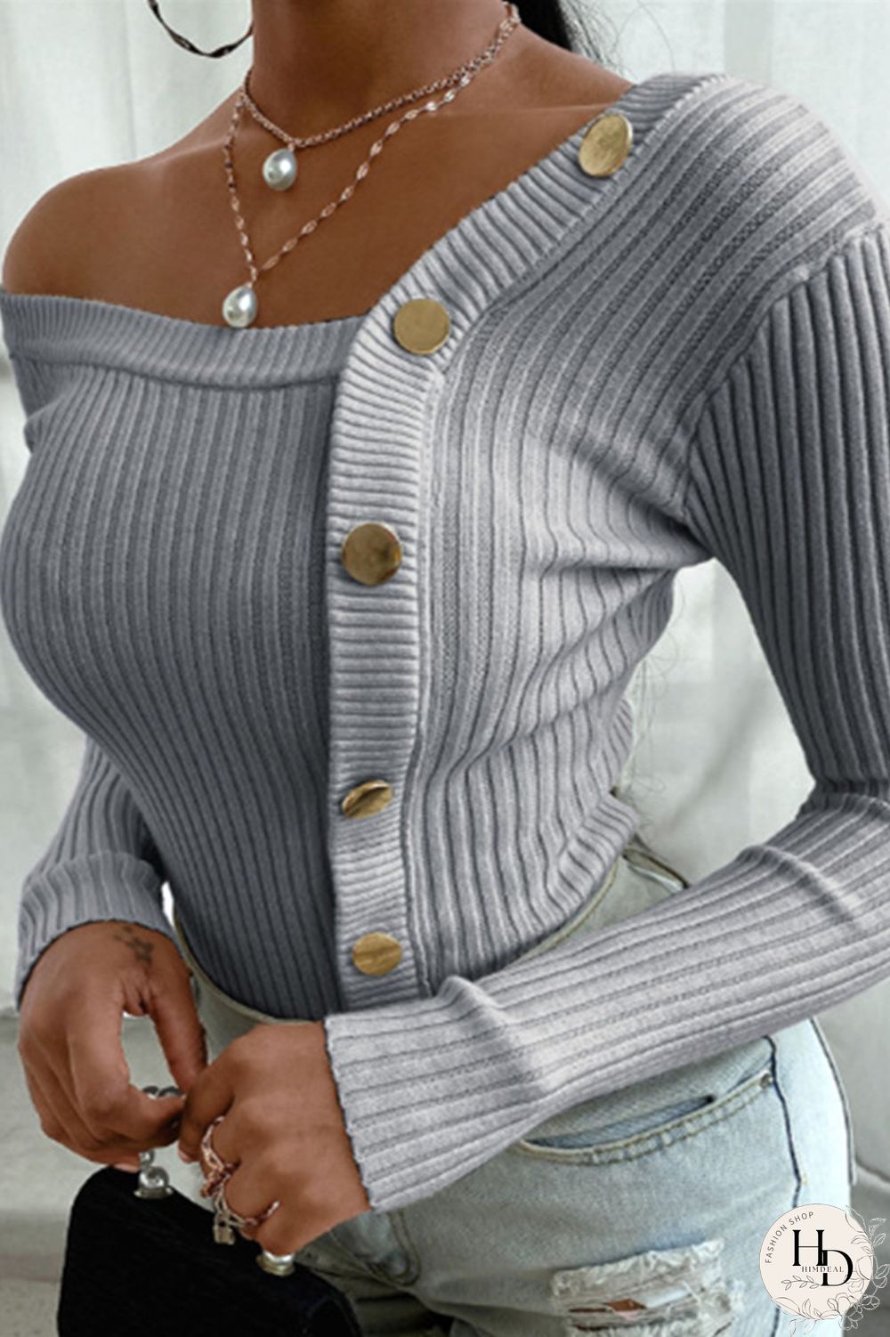 Orange Fashion Casual Oblique Collar Long Sleeve Regular Sleeve Regular Patchwork Solid Tops