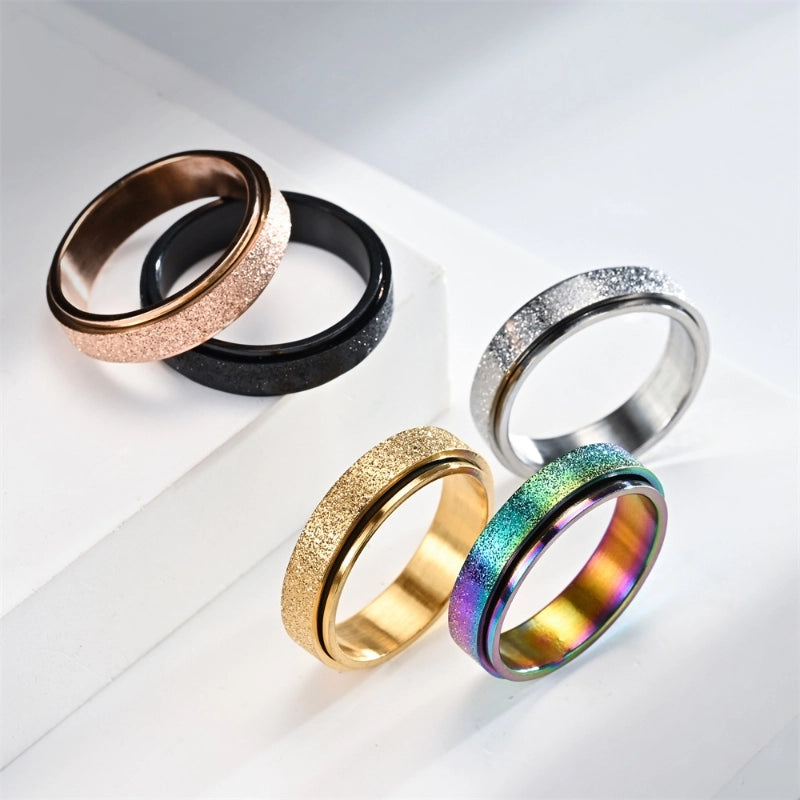 Elegant Geometric 304 Stainless Steel Plating Unisex Rings