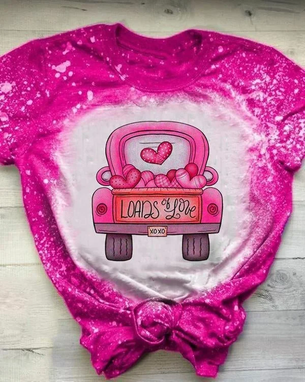 Loads Of Love Valentine's Day Truck T-shirt