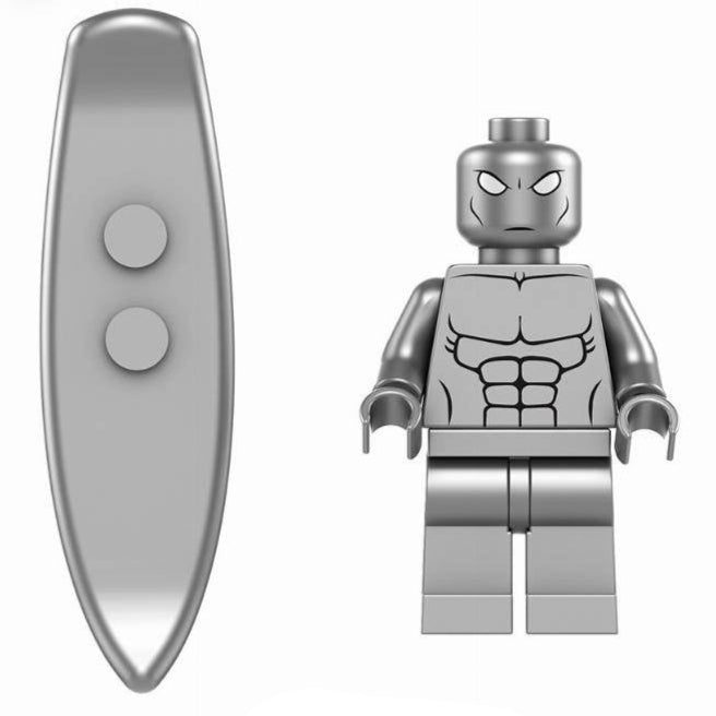 Silver Surfer Custom Marvel Superhero Minifigure Minifigure Bricks monstertoys