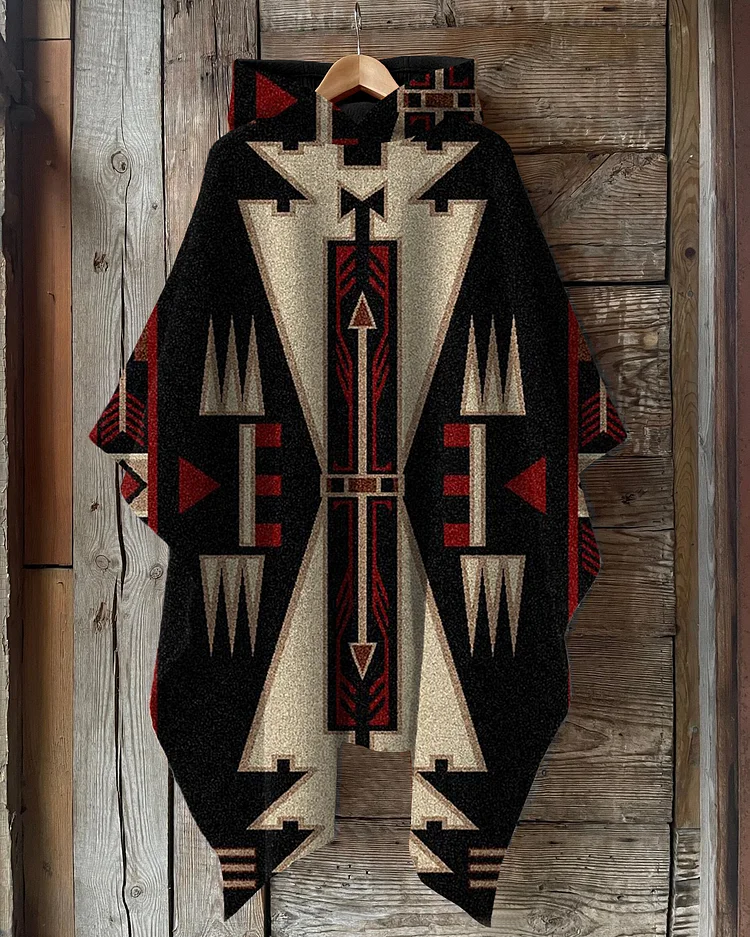 Western Bohemia Hooded Warm Shawl Cape