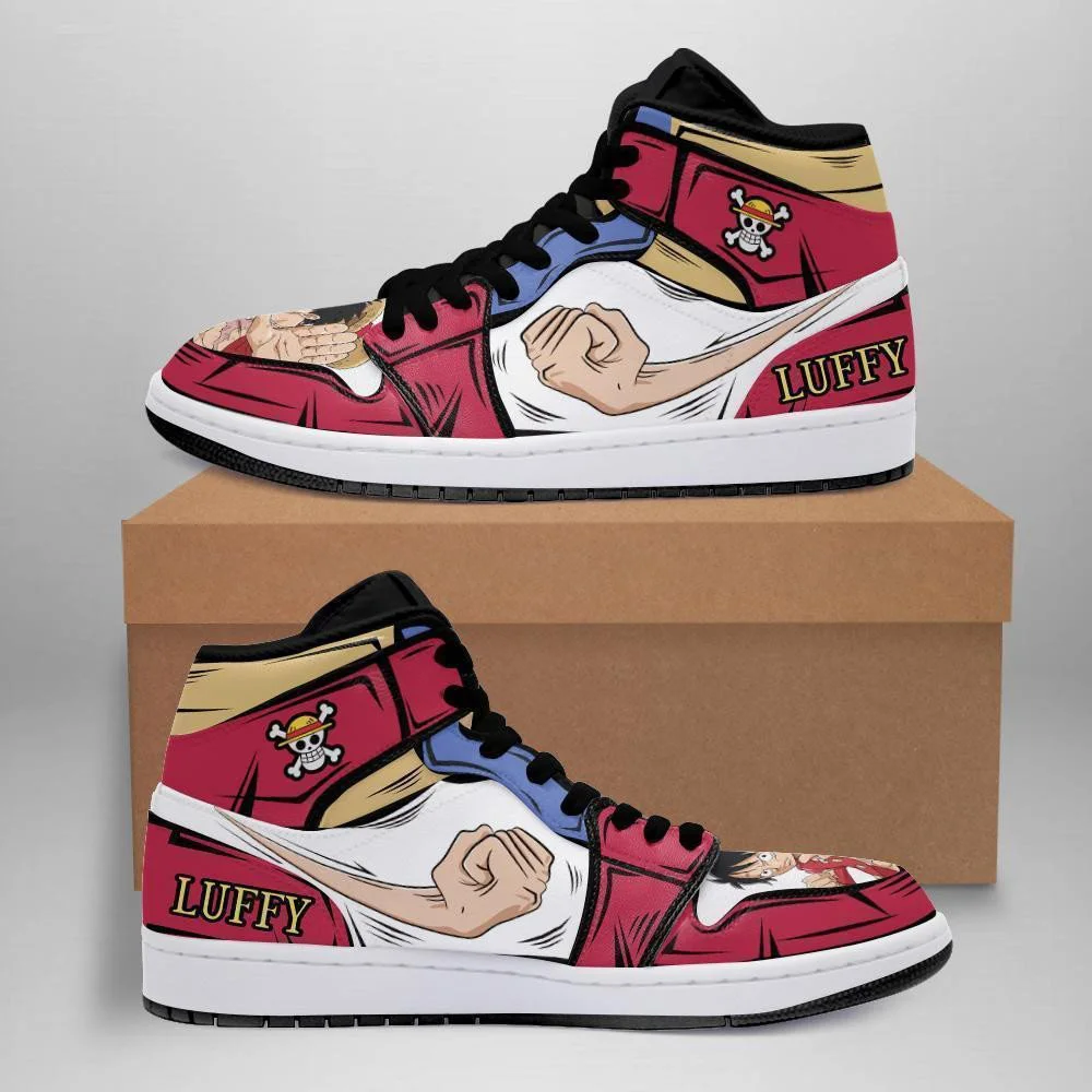 Monkey D Luffy Sneakers Gomu Gomu Custom Anime One Piece Shoes