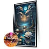 (40*70cm)Lotus Shadow Under The Moon - Full Round Drill Diamond Painting