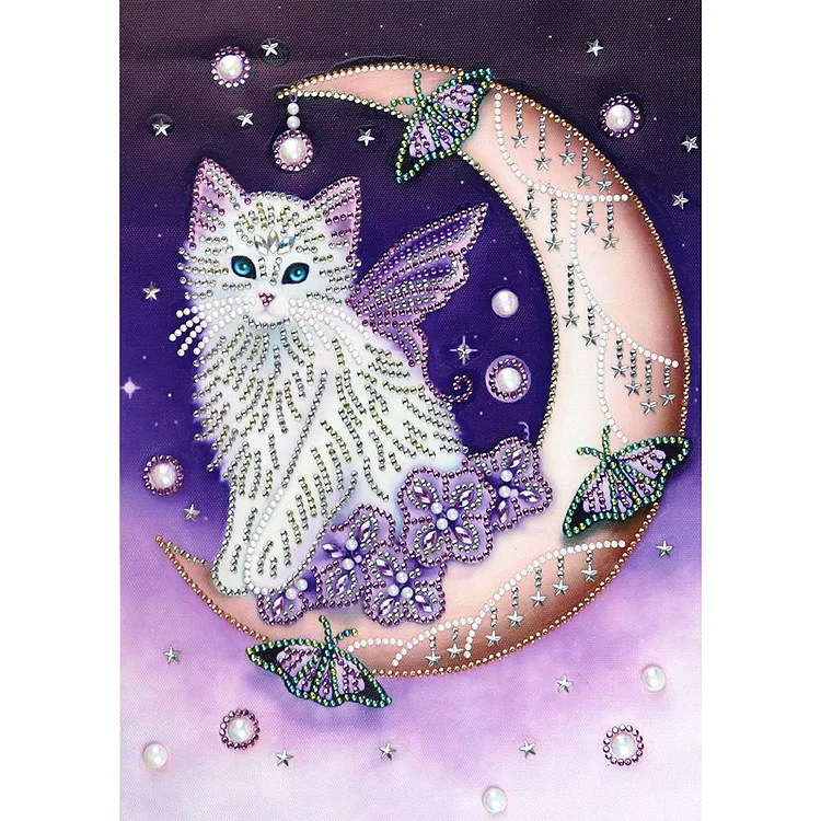 Cat 30X40Cm(Canvas) Special Shaped Drill Diamond Painting gbfke