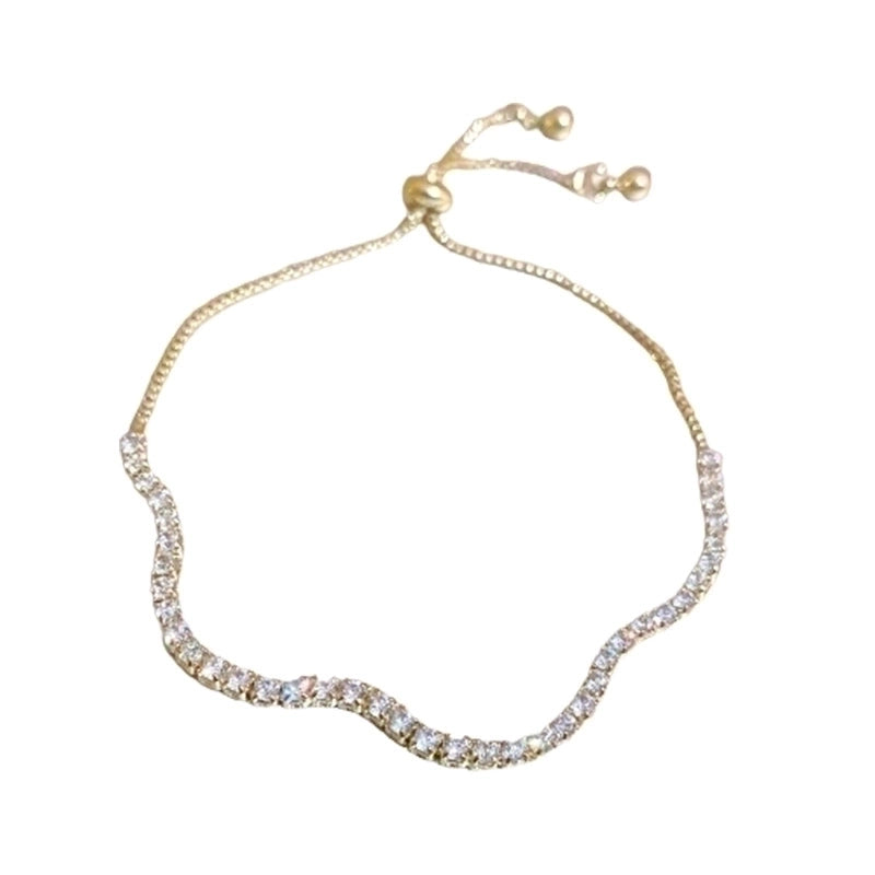 Minimalist Geometric Copper Zircon Bracelets In Bulk